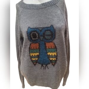 Woolrich Frost Grey Owl Sweater Size Small